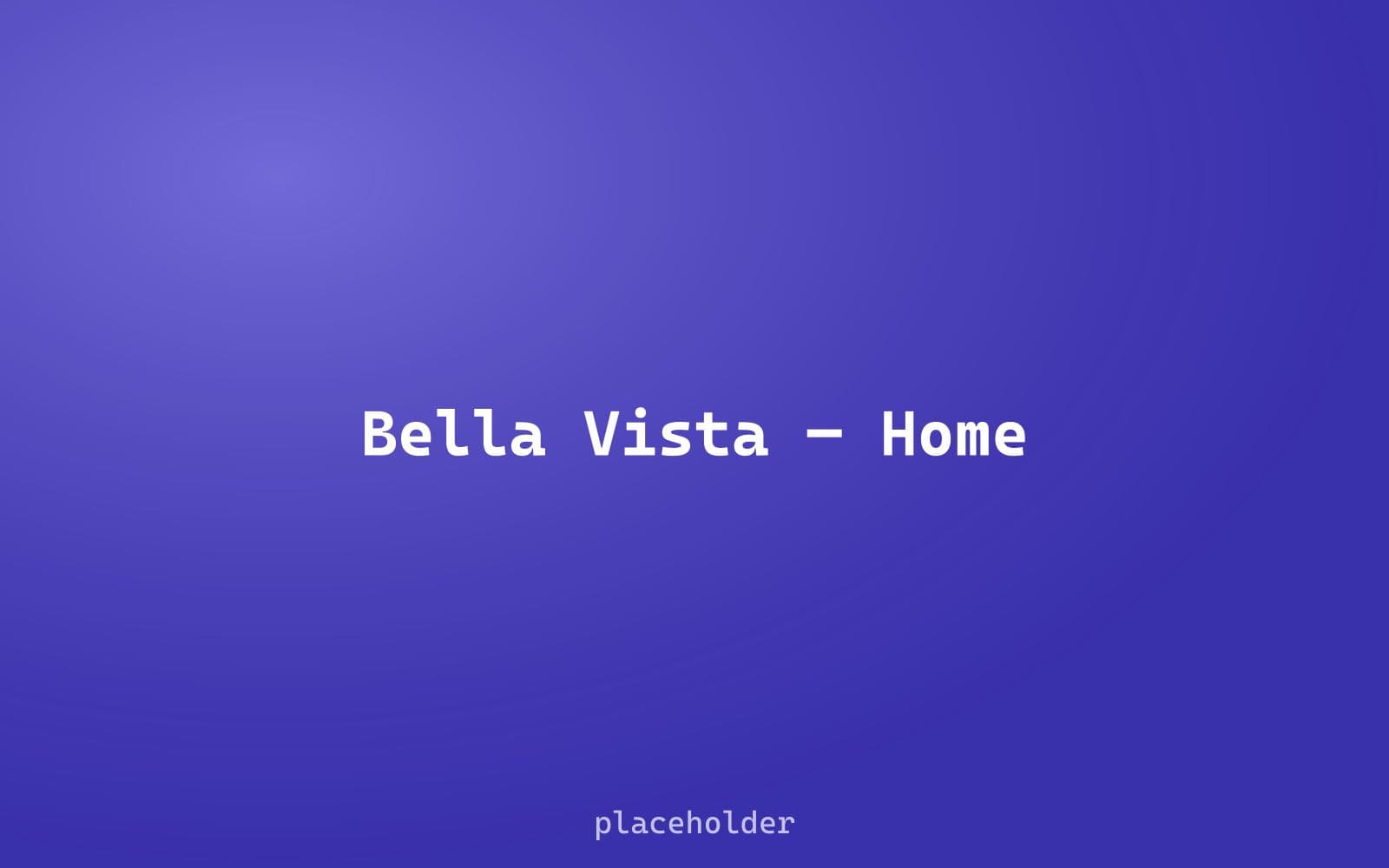 Bella Vista Bistro — project screenshot