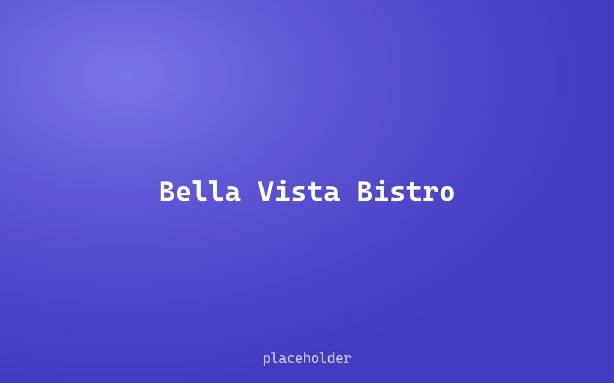 Bella Vista Bistro — Web project